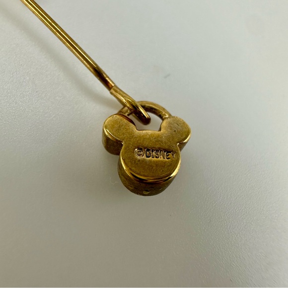 1.5” Mickey Gold-Tone Drop Pierced Disney Statement Earrings - Picture 7 of 8